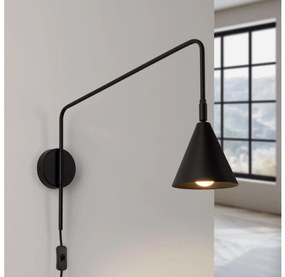 Sollux SL.1697 - Nástenná lampa NOX 1xE14/10W/230V čierna