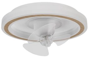 Biele LED stropné svietidlo na diaľkové ovládanie/s ventilátorom Alan Move – SULION