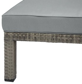Polohovateľné ratanové lehátko BestBerg BBRF-1140G / sivá