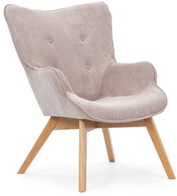 Svetloružové menčestrové kreslo Niko – Ropez