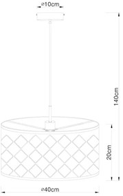 Globo 15228H - Luster na lanku KIDAL 1xE27/60W/230V