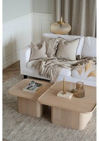 Prírodný odkladací stolík z dubového dreva Rowico Sullivan, 60 x 60 cm