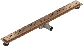 Mexen Flat, lineárny podlahový žľab 100 cm, M12, medená matná, 1C21100-15