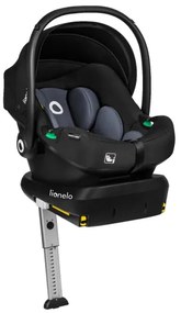 Lionelo - Otočná autosedačka so základňou ASTRID SET i-Size 40-87 cm čierno-sivá