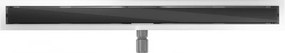 Mexen Flat nerezový sprchový žľab 80 cm vzor čierne sklo, 1026080-15