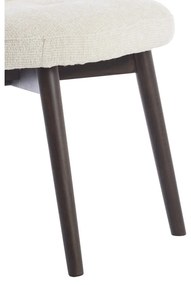 Krémovobiele čalúnené jedálenské kreslá v súprave 2 ks Sinosa – Light &amp; Living