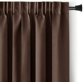 Restilo Záves Blackout Oxford Pleat tmavohnedá, 140 x 245 cm