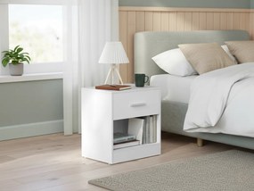 Nočné stolíky NOVERA sada 2 ks 39x28 cm, biele