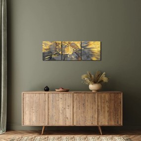 Obraz - Zlatá expanzia (s hodinami) (90x30 cm)