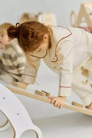 Šmykľavka - lezecká stena biela malá