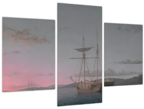 Obraz - Fitz Henry Lane, Lumber Schooners at Evening on Penobscot Bay, reprodukcia (90x60 cm)