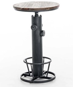 Kovový barový stôl Ruhr v industriálnom štýle - Strieborná