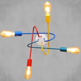 LED Detský prisadený luster OXFORD 4xE27/10W/230V