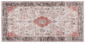 Bavlnený koberec 80 x 150 cm červená/béžová ATTERA Beliani