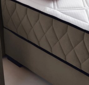 Posteľ Reve 180x200 cm, svetlo hnedá látka