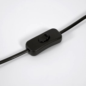 Stolová lampa v zlatej farbe so skleneným tienidlom (výška 40 cm) Hestia - Kave Home