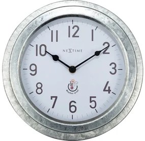 Nástenné hodiny NeXtime Poppy sivé Ø 22 cm
