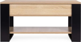 Rozkladací konferenčný stolík s výklopnou doskou 90 cm