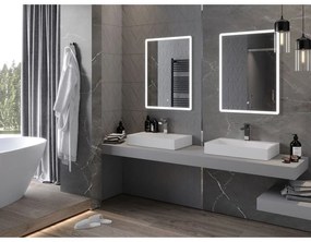Mexen Navia, LED kúpeľňové zrkadlo s podsvietením 60 x 80 cm, 6000K, ochrana proti zahmlievaniu, 9803-060-080-611-00