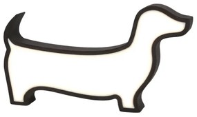 LED Detská stolná lampa DOG LED/12W/230V čierna