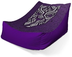 Sablio Sedací vak Lounge BLACK PANTHER wakanda forever Biely - 80 x 95 x 50 cm