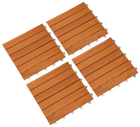 Drevené dlaždice – sada 11ks, 30×30 cm