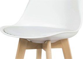 Sconto Barová stolička JULIETTE biela/buk