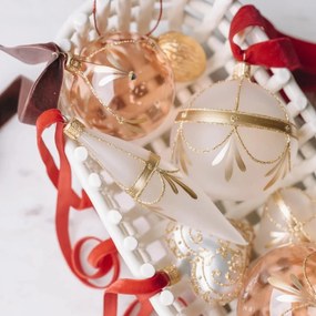 Bella Rose Sklenená vianočná ozdoba Kvapka Mat