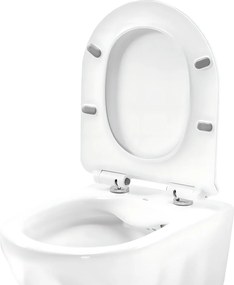 Rea Gustavo, závesná WC misa + toaletné sedadlo, biela, REA-C1652
