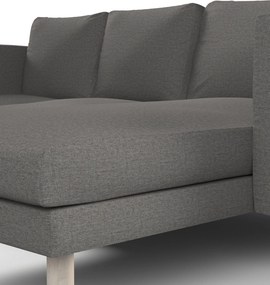 Poťah na sedačku Norsborg s ležadlom - 3 os. farba produktu sivá látka zapletaná