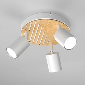 Bodové svietidlo TERRA 3xGU10/8W/230V biela/dub