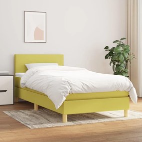 Boxspring posteľ s matracom zelená 100x200 cm látka 3140440