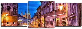 Obraz na plátne - Magické nočné staré mesto - panoráma 5258D (90x30 cm)
