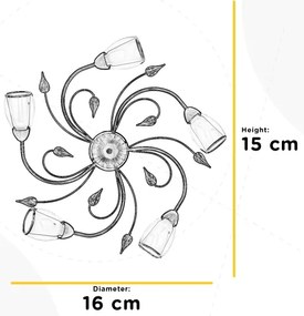 ONLI - Stropné svietidlo LILIANA 5xE14/6W/230V