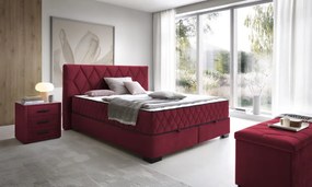 Posteľ Reve 180x200 cm, červená látka