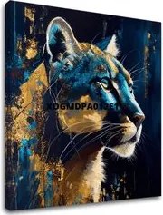 Dekoratívna maľba na plátne - PREMIUM ART - Silent Puma's Gaze