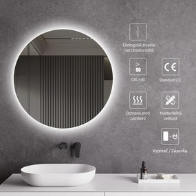 Cerano Libro, LED kúpeľňové zrkadlo Libro Ø 60 cm, CER-CER-476723