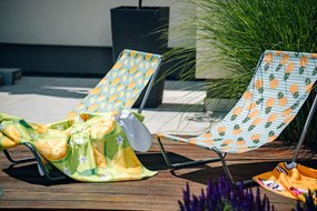 Skladacie plážové lehátko SAND LEMON, farebné