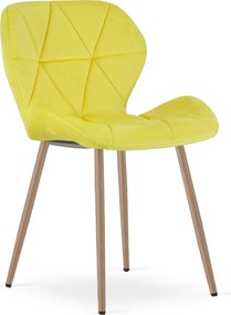 Jedálenská stolička MANGO VELVET, žltá