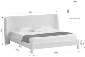 Manželská posteľ 180 cm Controladas 180 (krémová). Akcia -41%. Vlastná spoľahlivá doprava až k Vám domov. 1137381