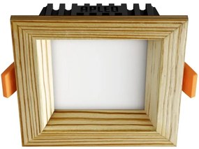 APLED - LED Podhľadové SQUARE WOODLINE LED/3W/230V 3000K 9x9 cm borovica masív