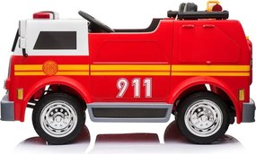 LEAN CARS Pilot LL911 Červené hasičské auto na batérie pre deti