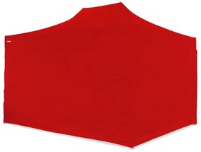 Nožnicový Párty stan 3x4,5m Oceľový Standard - 4ks plné bočnice Farba: Červená
