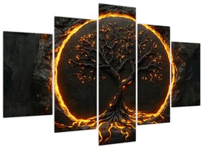 Obraz – Strom života v láve II. (150x105 cm)