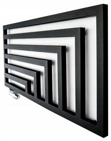 Regnis Kreon Zenit, vykurovacie teleso 1200x550 mm, 630W, čierna matná, KZ120/55/BLACK/PD50