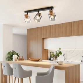 Brilagi - Bodové svietidlo HYGGE 3xE14/15W/230V čierna/dymová