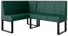 Rohová lavica Bernio 140x200 (tmavozelená) (L). Akcia -20%. Vlastná spoľahlivá doprava až k Vám domov. 1129866