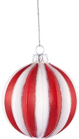 HANG ON Vianočné gule reliéf 8 cm set 6 ks