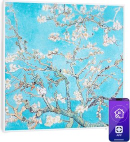 Klarstein Wonderwall Air Art Smart, infračervený ohrievač, 60 x 60 cm, 350 W, aplikácia, mandľový kvet