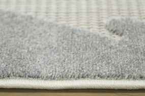Šnúrkový koberec Stella D431A sivý / strieborný / krémový